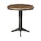 International Concepts Round 36 in Rd top ped table, 12 in leaf, 42.1 inh, bar Height, Hickory/Washed Coal, 36 W, 48 L, Wood K45-36RXT-27B-6B-2 - alternate 9